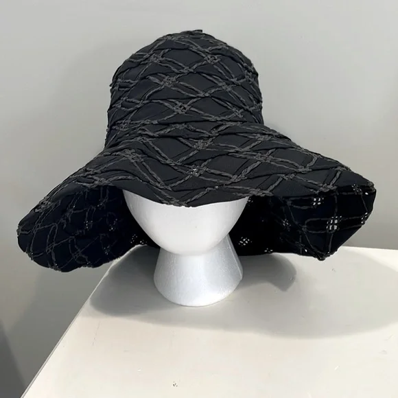 Memar | Accessories | Memar Black Woven Sun Hat | Poshmark display picture 3